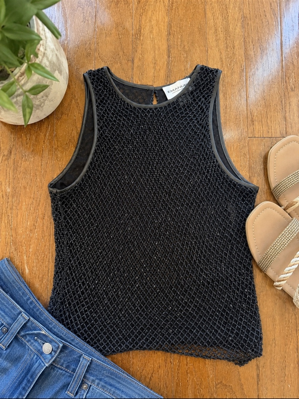 Emanuel Ungaro Beaded Sleeveless Top | NWT | Size 12